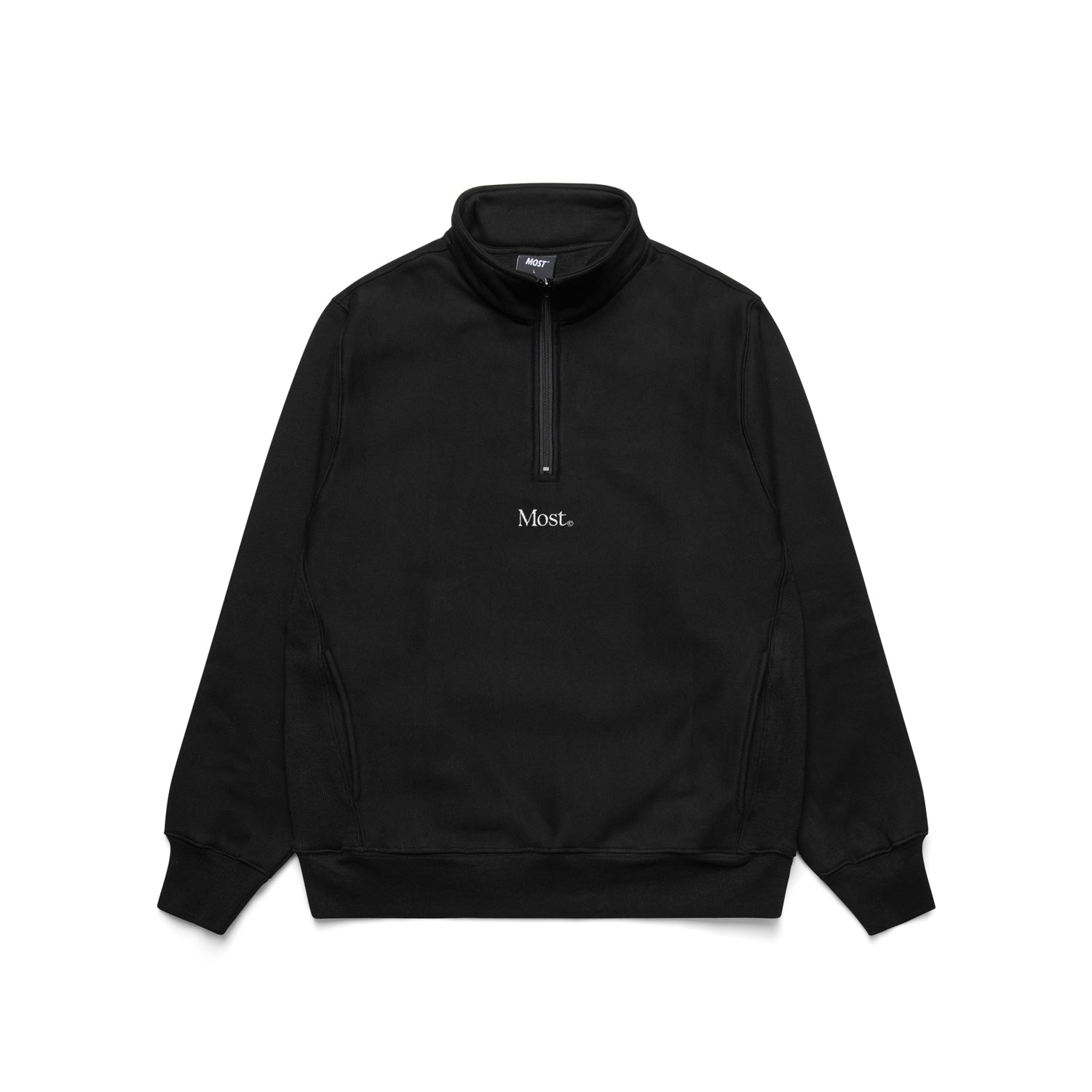 Serif Quarter Zip - Black