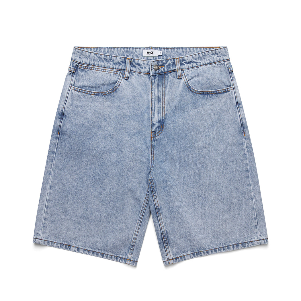 Baggy Denim Shorts - Light Blue