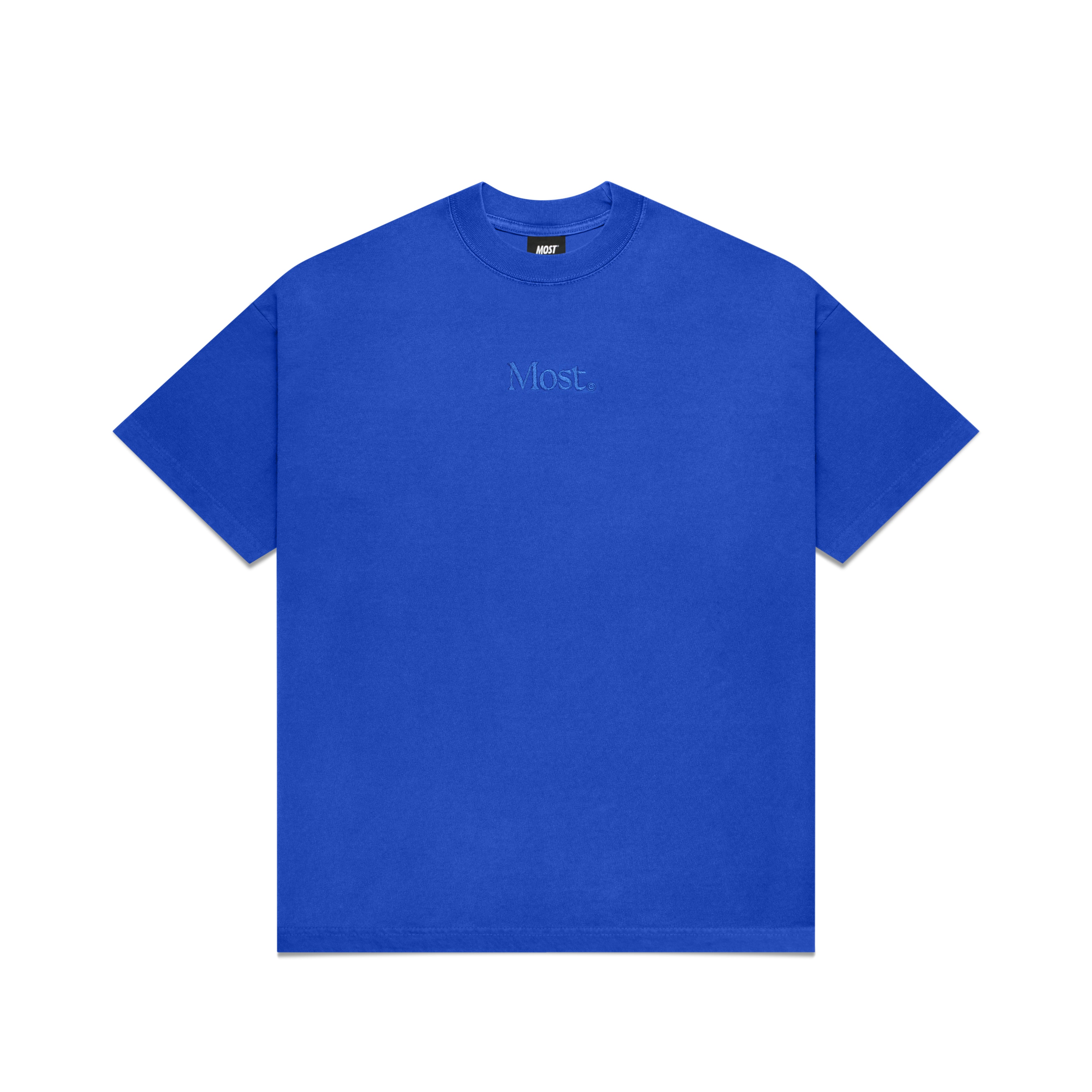 Embroidered Oversized Heavy Tee - Royal