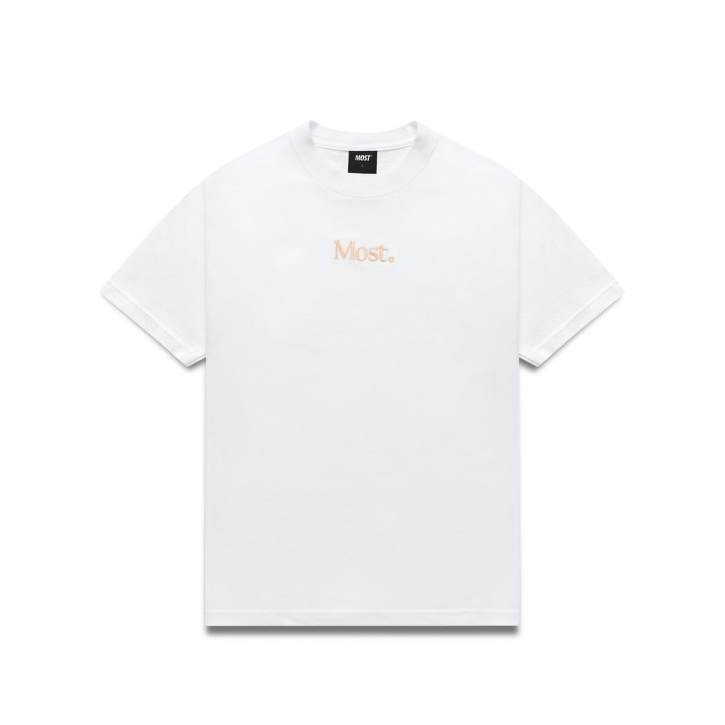 Embroidered Oversized Heavy Tee - White