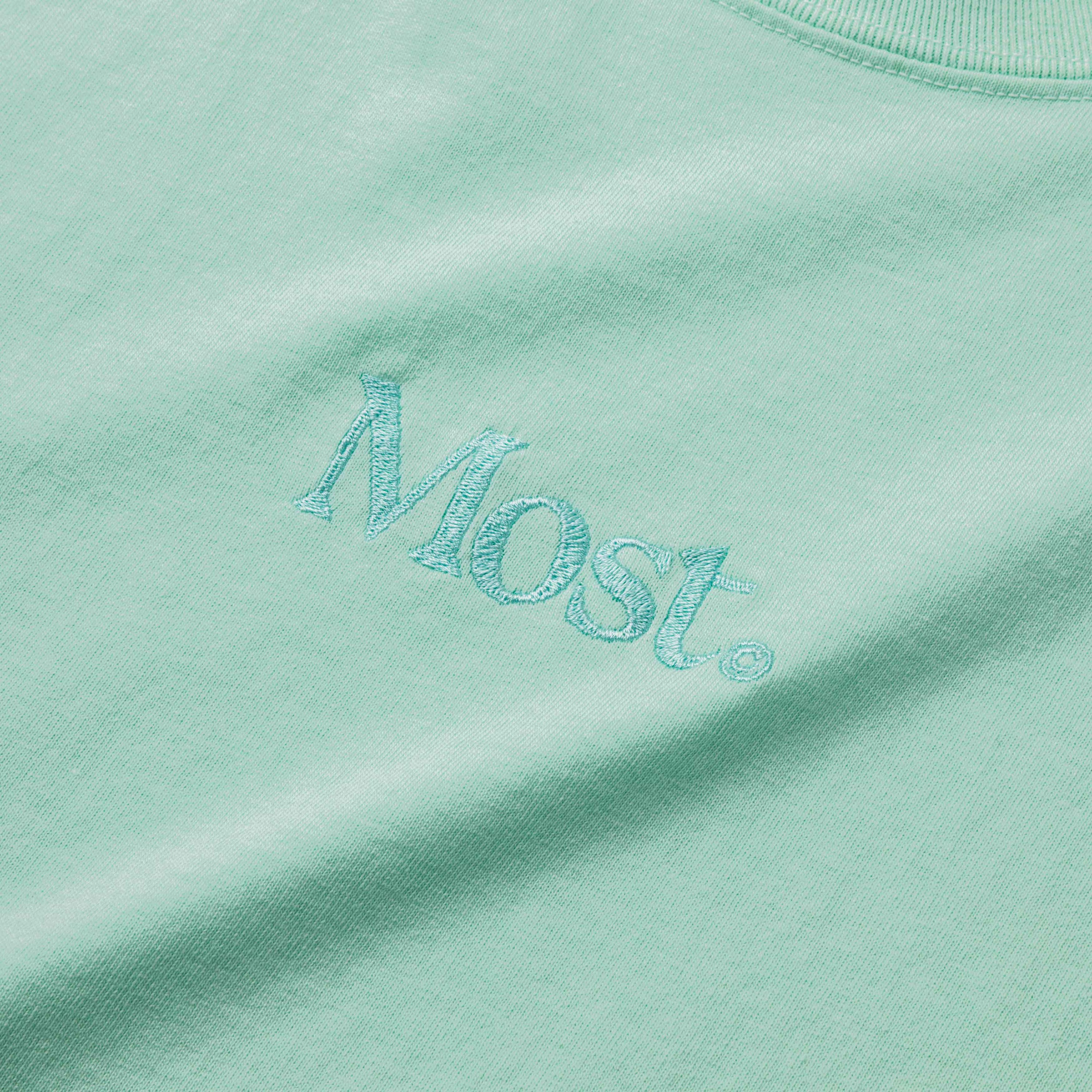 Embroidered Oversized Heavy Tee - Mint