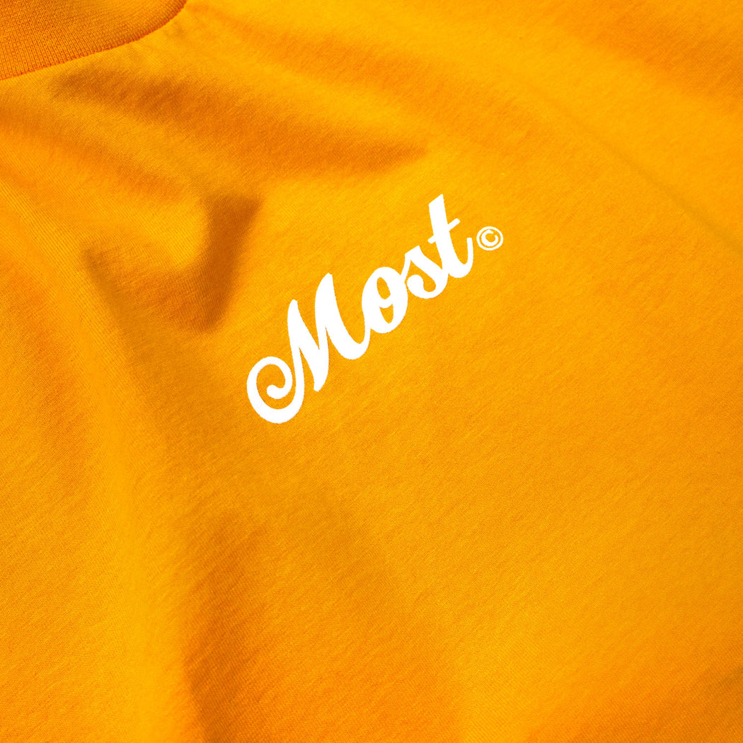 Script Oversized Heavy Tee - Gold