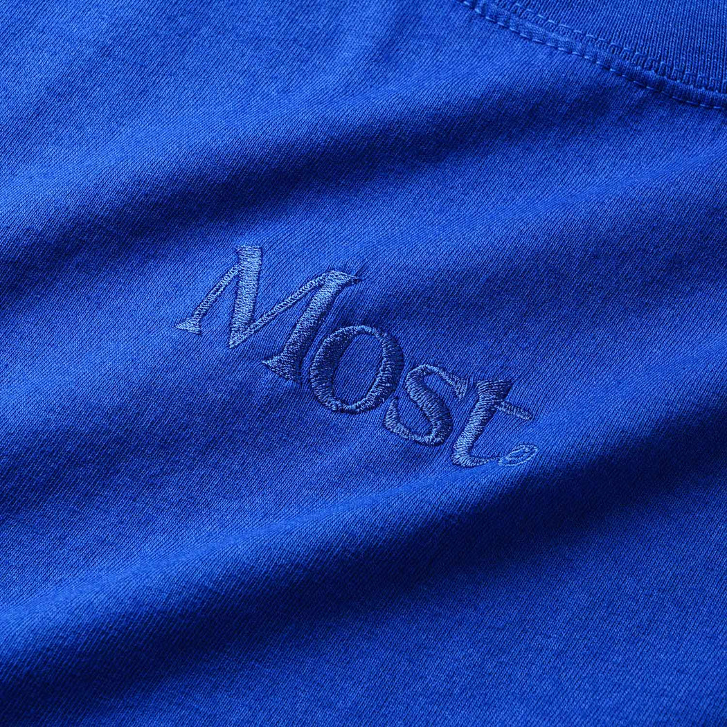 Embroidered Oversized Heavy Tee - Royal