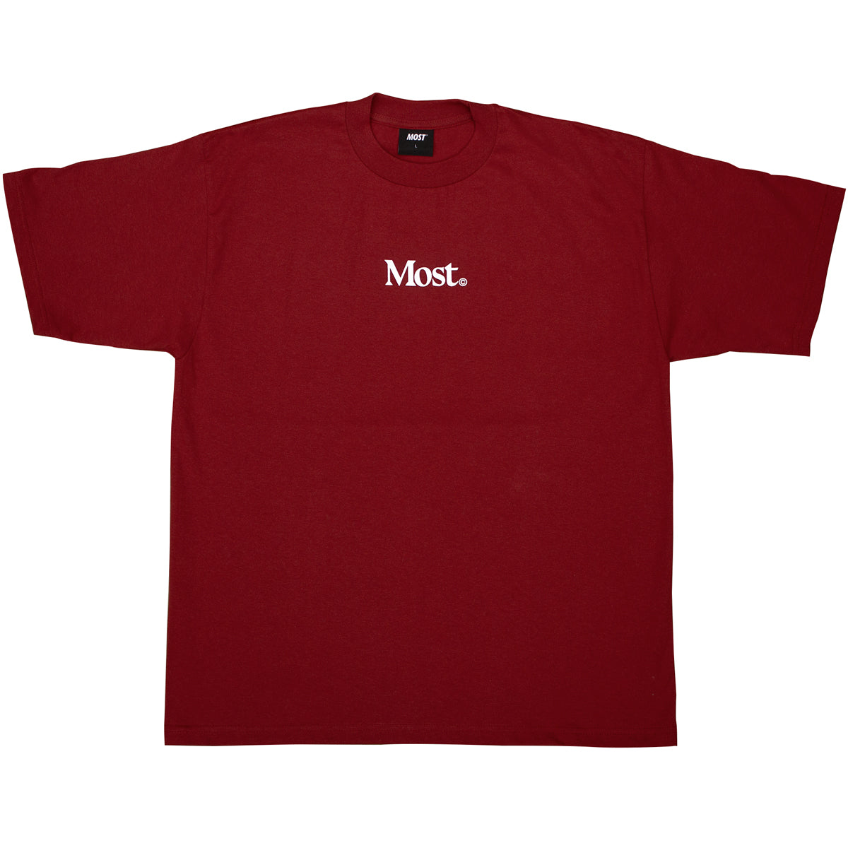 Serif Oversized Heavy Tee - Cherry